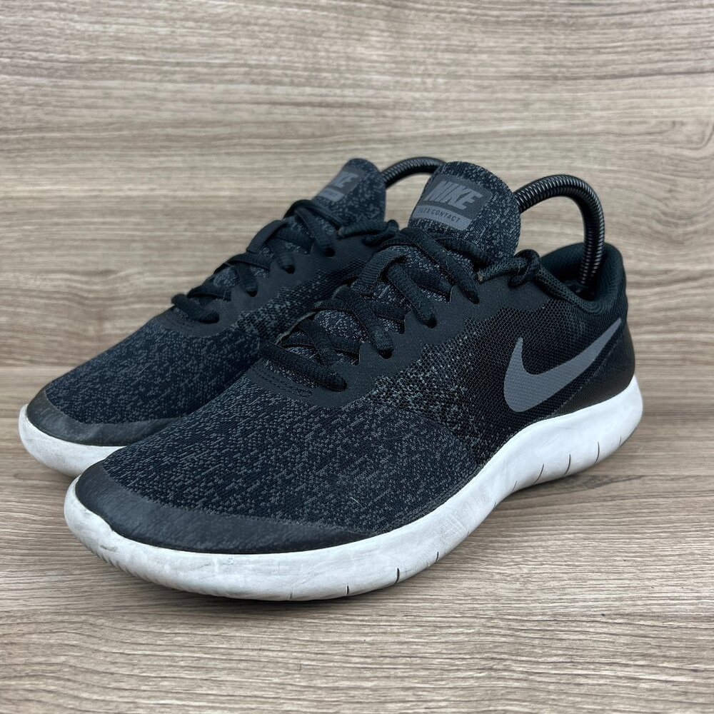 Nike Flex Contact Men's Black Gray & White Sports Running Shoe